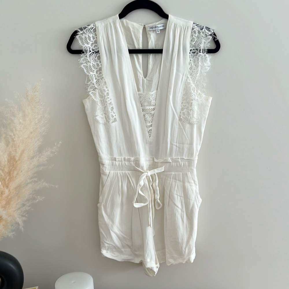 Heartloom romper in off white